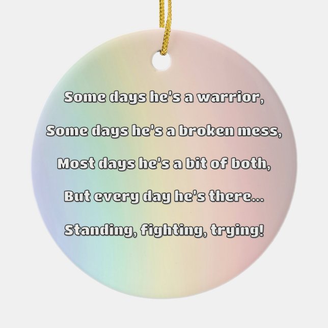 Empath Strength Positive Quote Encouragement  Ceramic Tree Decoration (Front)