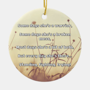Empath Strength Positive Quote Encouragement  Ceramic Tree Decoration