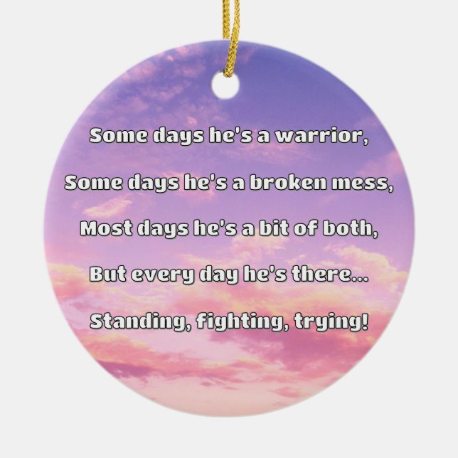 Empath Strength Positive Quote Encouragement  Ceramic Tree Decoration (Front)