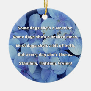 Empath Strength Positive Quote Encouragement  Ceramic Tree Decoration