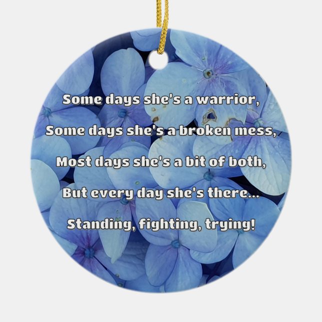 Empath Strength Positive Quote Encouragement  Ceramic Tree Decoration (Front)