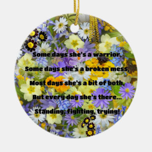 Empath Strength Positive Quote Encouragement  Ceramic Tree Decoration