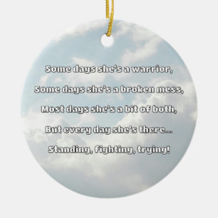Empath Strength Positive Quote Encouragement Ceramic Tree Decoration