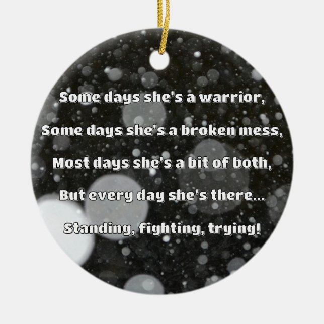 Empath Strength Positive Quote Encouragement  Ceramic Tree Decoration (Front)