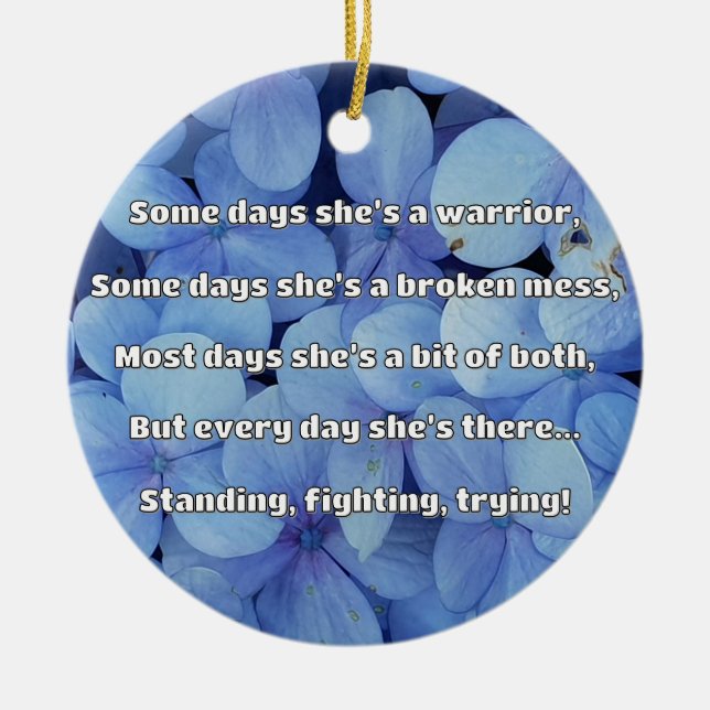 Empath Strength Positive Quote Encouragement  Ceramic Tree Decoration (Front)