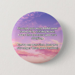 Empath Warrior Positive Quote Encouragement 6 Cm Round Badge