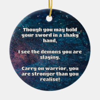 Empath Warrior Positive Quote Encouragement Ceramic Tree Decoration