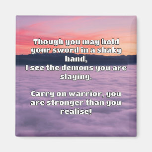 Empath Warrior Positive Quote Encouragement Magnet