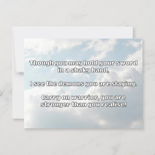 Empath Warrior Positive Quote Encouragement  Postcard