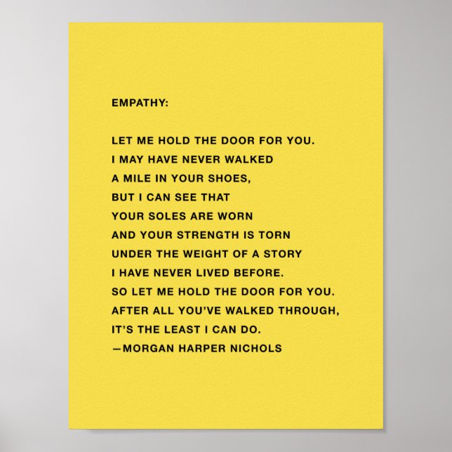 Empathy Quote Poster (Front)