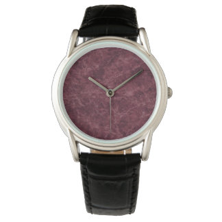Emperador Wine Stone Pattern Background Watch