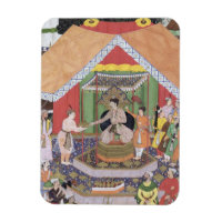 Emperor Akbar (r.1556-1605) entertained by his fos