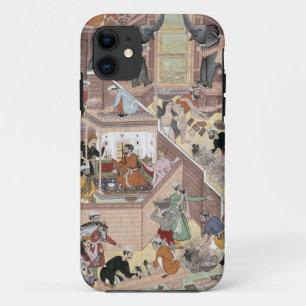 Emperor Akbar (r.1556-1605) inspecting the buildin iPhone 11 Case