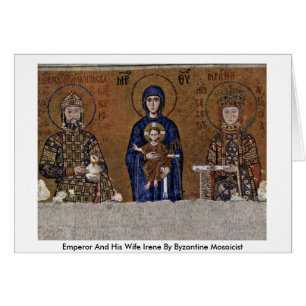 Emperor And His Wife Irene By Byzantine Mosaicist