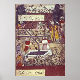 Emperor Babur and his architect plan Poster