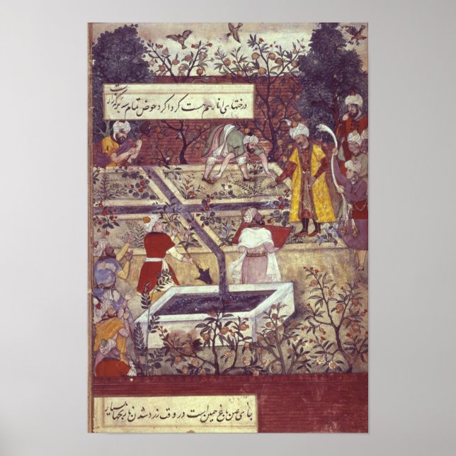 Emperor Babur and his architect plan Poster (Front)