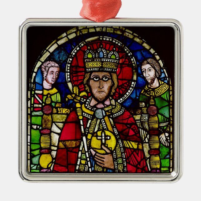 Emperor Charlemagne Metal Tree Decoration (Front)