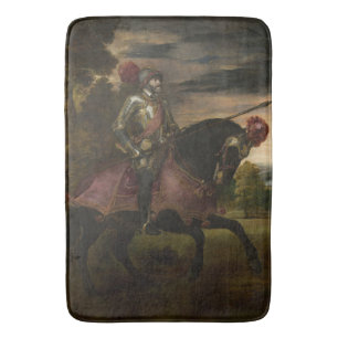 Emperor Charles V on Horseback (by Titian) Bath Mat