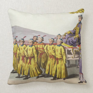 Emperor Ch'ien Lung carried in Triumph, plate 18 f Cushion