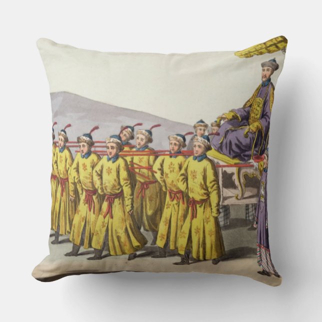 Emperor Ch'ien Lung carried in Triumph, plate 18 f Cushion (Front)