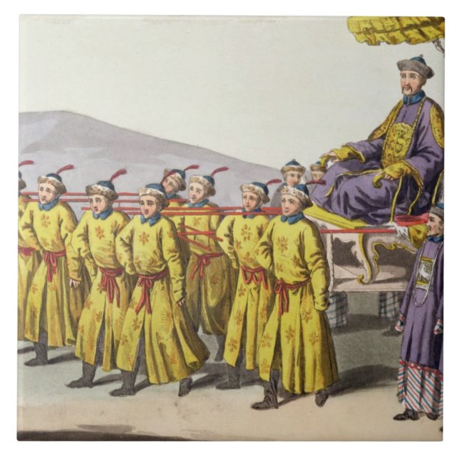 Emperor Ch'ien Lung carried in Triumph, plate 18 f Tile (Front)