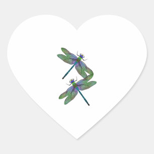 emperor dragonfly heart sticker