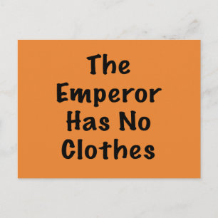 Emperor Has No Clothes Postcard
