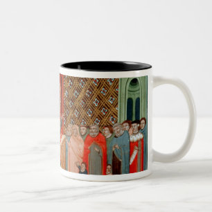 Emperor Justinian and his court Two-Tone Coffee Mug