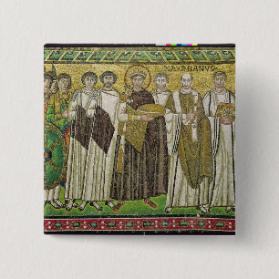 Emperor Justinian I 15 Cm Square Badge