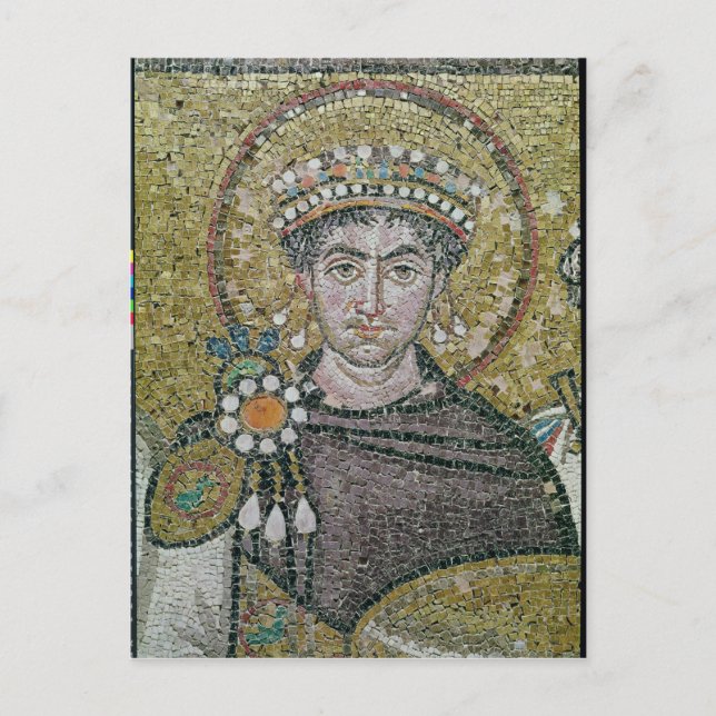 Emperor Justinian I  c.547 AD Postcard (Front)