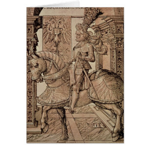 Emperor Maximilian I riding a horse, 1518