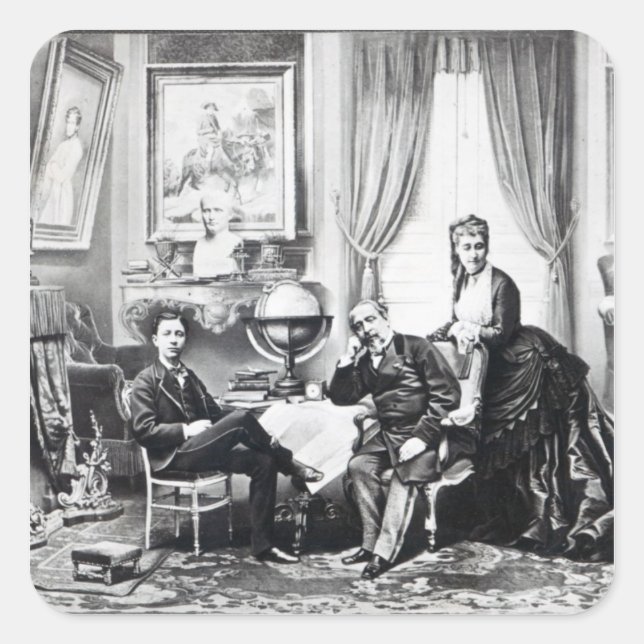 Emperor Napoleon III Square Sticker (Front)