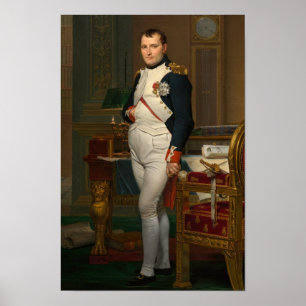 Emperor Napoleon in His Study by David - Poster