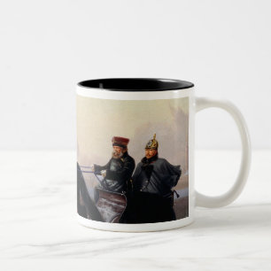 Emperor Nicholas I Driving in a Sleigh Two-Tone Coffee Mug