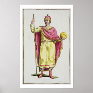 Emperor Otto III (980-1002), engraved by Pierre Du Poster