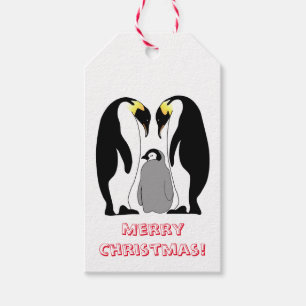 Emperor Penguin and chick Gift Tags