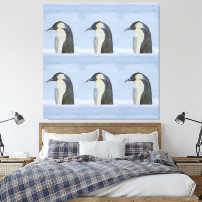 Emperor Penguin Canvas Print (Insitu(Bedroom))