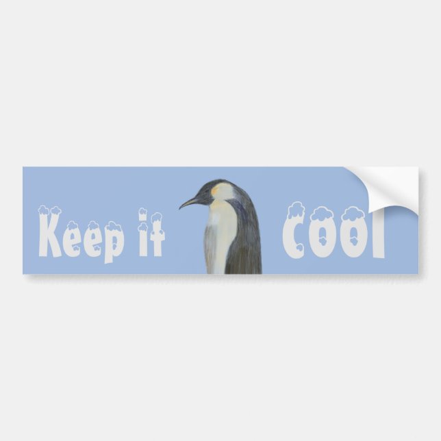 Emperor Penguin Climate Change Bumper Sticker (Front)