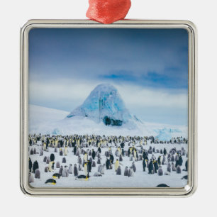Emperor Penguin Colony Metal Tree Decoration