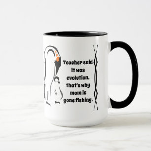 Emperor Penguin Father and Son Missing Mum Mug