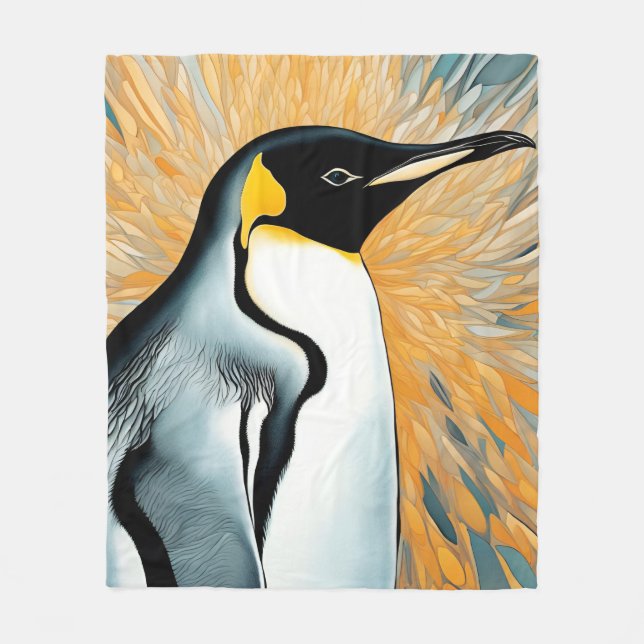 Emperor Penguin Fleece Blanket (Front)