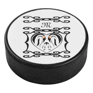 Emperor Penguin Forever Love Birds Hockey Puck