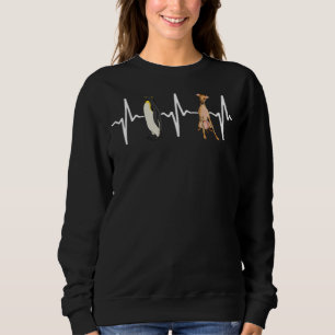 Emperor Penguin Italian Greyhound Heartbeat Dog Sweatshirt
