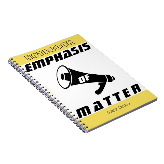 "Emphasis of Matter" Spiral Notebook (Right Side)