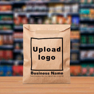 Emphasized Business Name and Logo on Brown Favour Bags