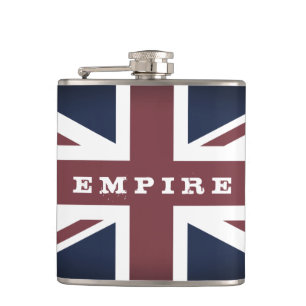 Empire & British Flag, Vintage UK fashion /Brits Hip Flask