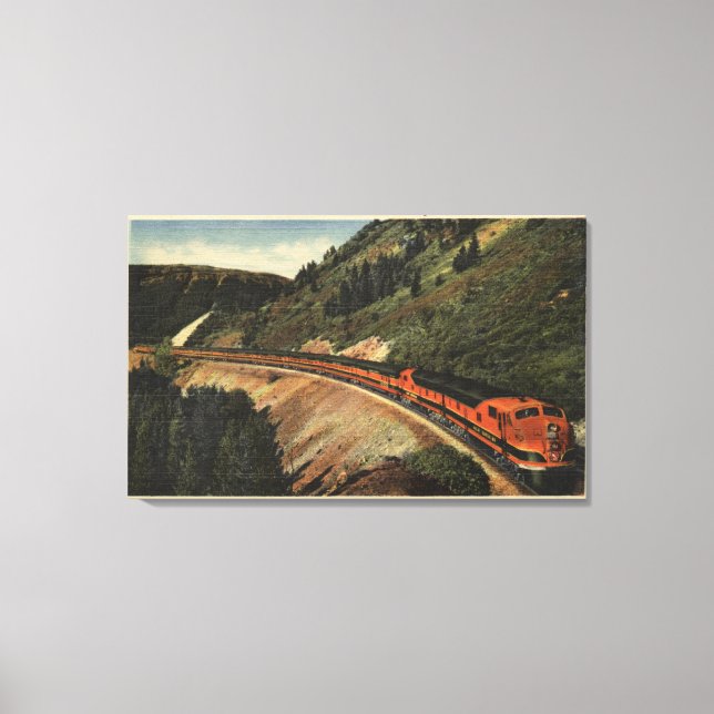 Empire Builder Train Canvas Print (Front)