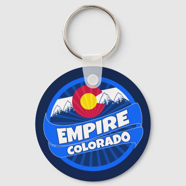 Empire Colorado flag burst keychain (Front)