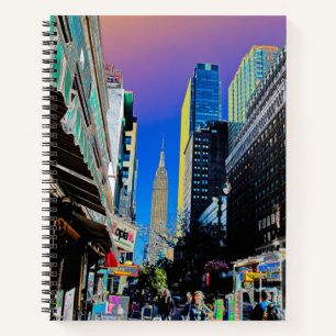 Empire Sate Building from 42nd St New York Poster Notebook