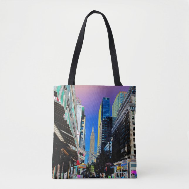 Empire Sate Building from 42nd St New York Poster  Tote Bag (Front)